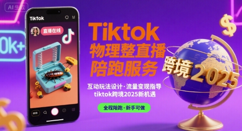 Tiktok物理整蛊直播陪跑服务-tiktok跨境2025,速发云资源网