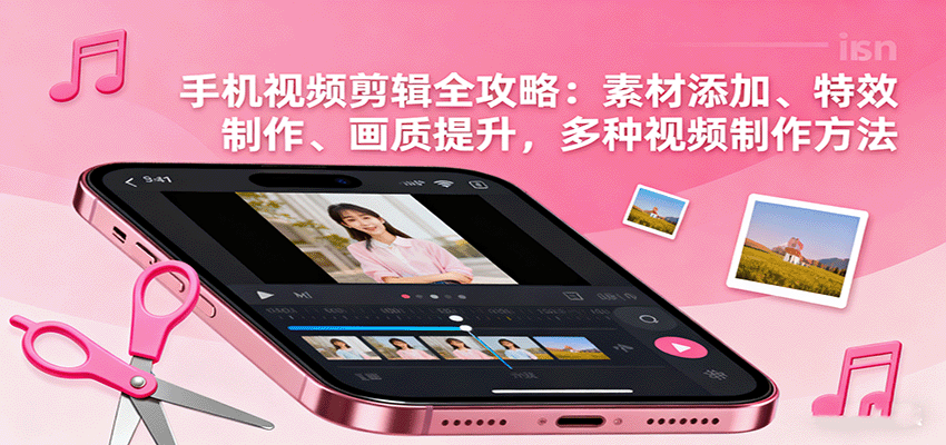 手机视频剪辑全攻略：素材添加、特效制作、画质提升，多种视频制作方法,速发云资源网