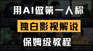 用AI做第一人称独白影视解说，手把手教学，保姆级教程,速发云资源网
