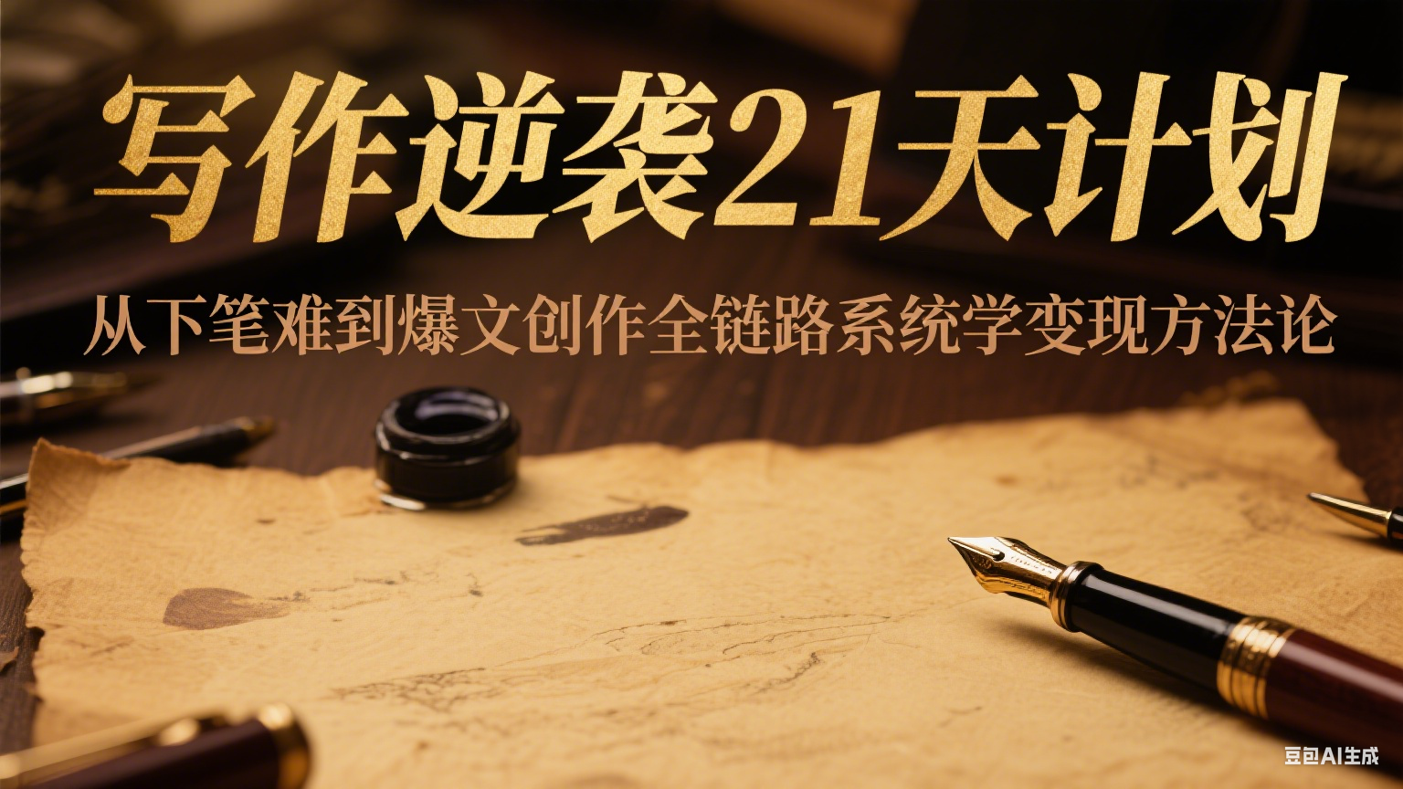 写作逆袭21天计划：从下笔难到爆文创作全链路系统学变现方法论,速发云资源网