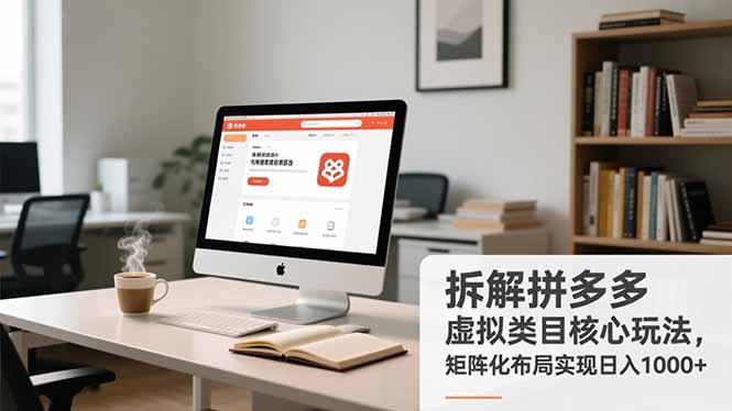 拆解拼多多虚拟类目核心玩法，矩阵化布局实现日入1000+,速发云资源网