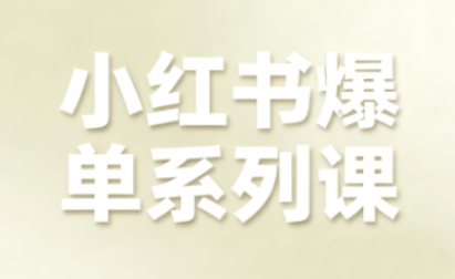 小红书爆单系列课，聚焦小红书电商全链路增长(更新),速发云资源网