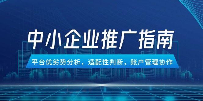 中小企业竞价推广指南，平台优劣势分析，适配性判断，账户管理协作,速发云资源网