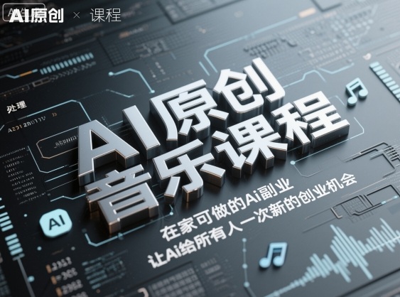 AI原创音乐课程，在家可做的Ai副业，让Ai给所有人一次新的创业机会,速发云资源网