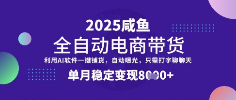 全网首发【闲鱼全自动电商带货】三年磨一剑，一朝露锋芒，单月稳定变现8k+【揭秘】,速发云资源网