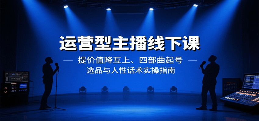 运营型主播线下课：提价值降互上、四部曲起号、选品与人性话术实操指南,速发云资源网