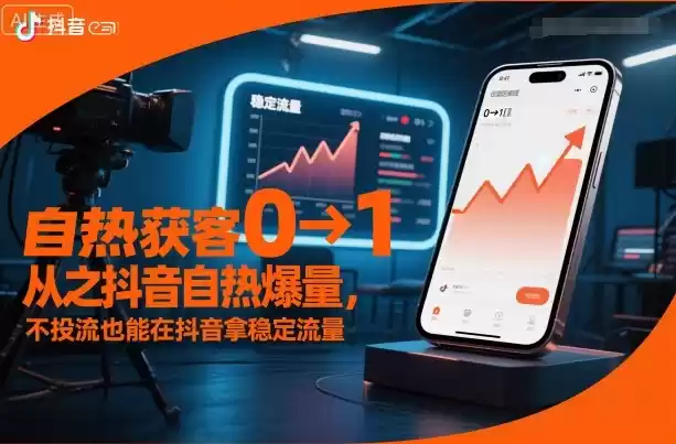 自热获客从0到1之抖音自热爆量，不投流也能在抖音拿稳定流量,速发云资源网