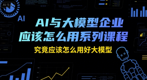 AI与大模型企业应该怎么用系列课程，究竟应该怎么用好大模型,速发云资源网