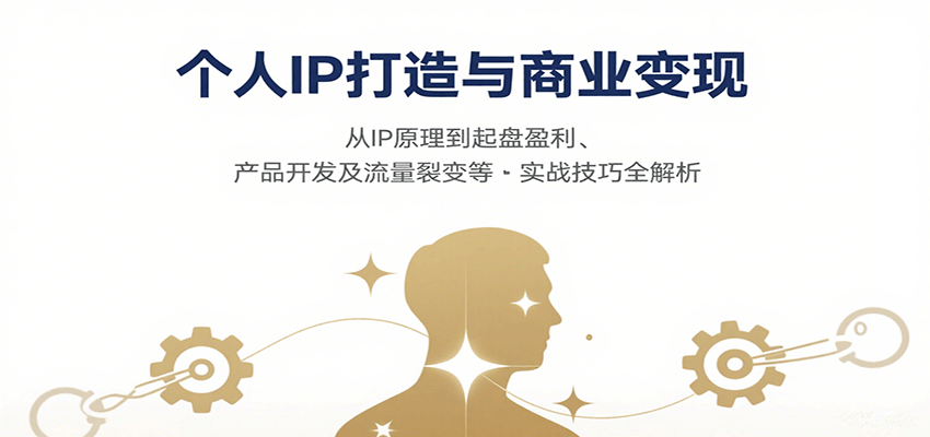 个人IP打造与商业变现，从IP原理到起盘盈利、产品开发及流量裂变等实战技巧全解析,速发云资源网