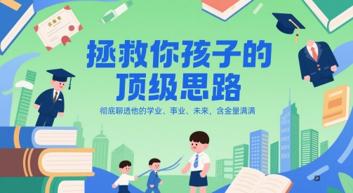 付费文章：拯救你孩子的顶级思路，彻底聊透他的学业、事业、未来，含金量满满,速发云资源网
