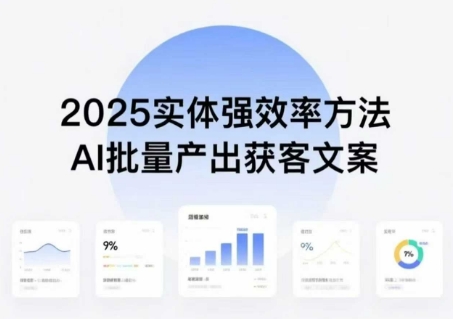 实体强效率方法：AI批量产出获客文案，2025年普通人拥抱AI，实现实体创收,速发云资源网