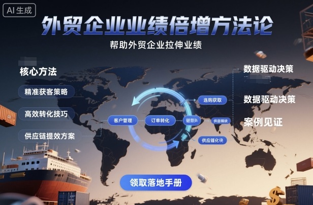 外贸企业业绩倍增方法论，帮助外贸企业拉伸业绩,速发云资源网