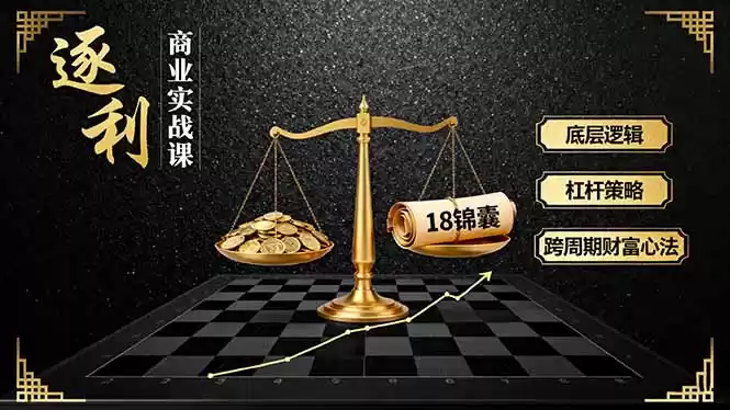 《逐 利》商业实战课，底层逻辑、杠杆策略、18锦囊，跨周期财富心法(更新,速发云资源网