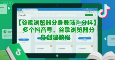 谷歌浏览器分身登陆多个抖音号，谷歌浏览器分身创建教程,速发云资源网