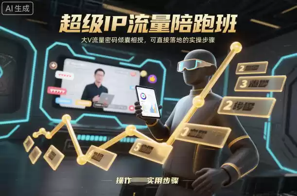 超级IP流量陪跑班，大V流量密码倾囊相授，可直接落地的实操步骤,速发云资源网